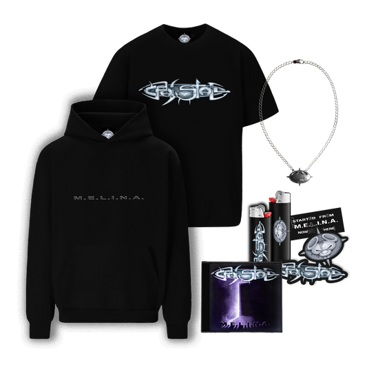 Bundle M.E.L.I.N.A. - koszulka, bluza + naszyjnik