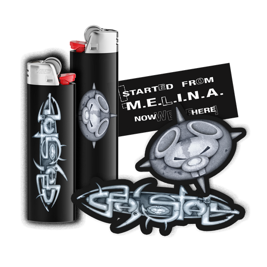 Zapalniczka + Zestaw naklejek M.E.L.I.N.A
